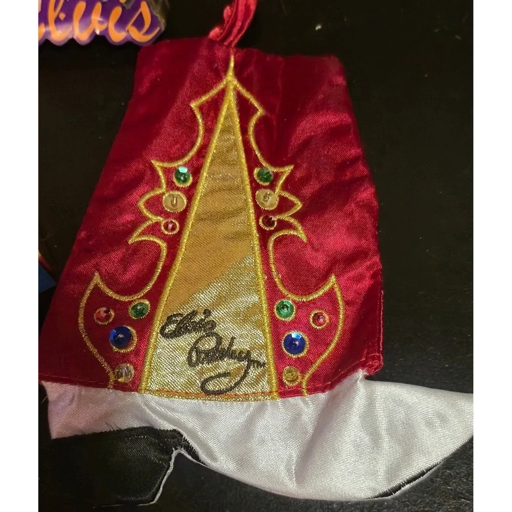 Elvis Presley Memorabilia Set Playing Cards Satin Boots Ornaments 2001 Standee